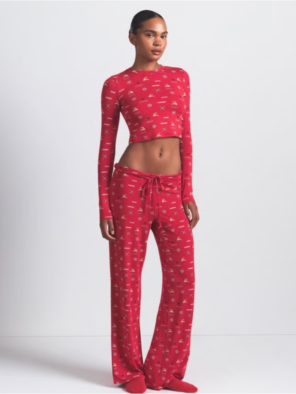Skims Cranberry Vintage Sleep Set